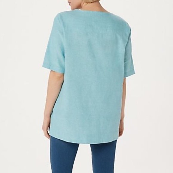 NWT MARTHA STEWART ZIPPER SHOULDER BLOUSE LARGE - Picture 2 of 11